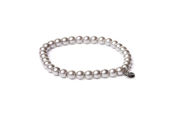 Biba Armband Glasperlen Silber 8mm Ø Anhänger Silber