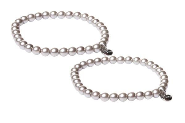 Biba Armband Glasperlen Silber 8mm Ø Anhänger Silber