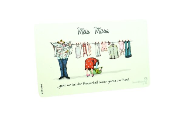Frühstücksbrettchen SweetDesign by Nala "Mein Mann geht mir bei der Hausarbeit immer gerne zur Hand" B. Freundlieb