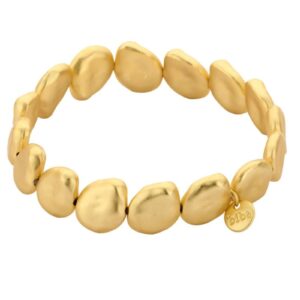 Biba Armband Metall Nuggets Goldfarbig 10mm Biba Anhänger Gold