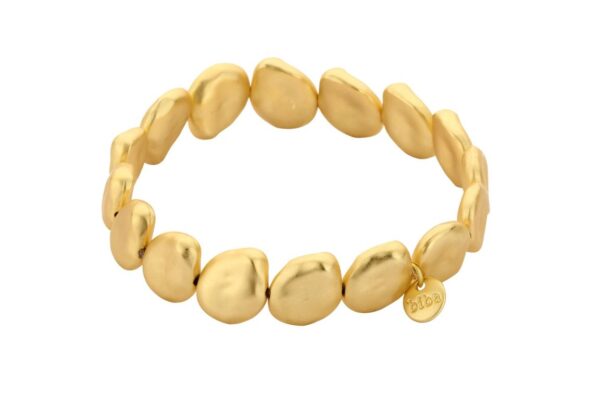 Biba Armband Metall Nuggets Goldfarbig 10mm Biba Anhänger Gold