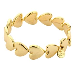 Biba Armband Metall Herzen Goldfarbig 14mm Biba Anhänger Gold