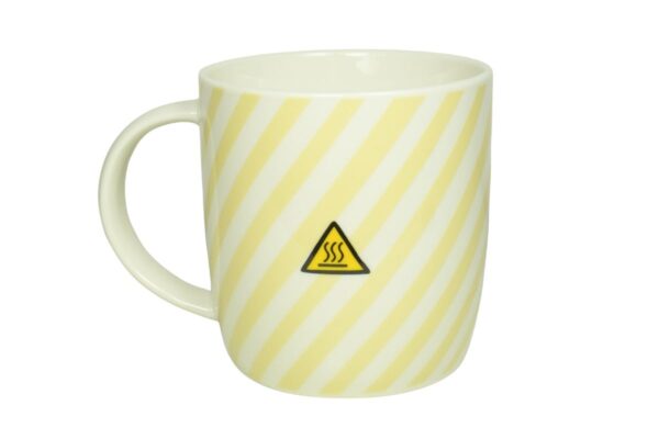 Grafik Werkstatt Henkelbecher Kaffeebecher Sprüchetasse Achtung Heiss! Spaß, hier ist Wein drin