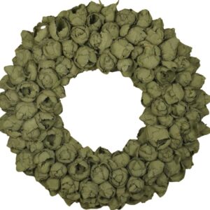 Couronne Deko Kranz Naturkranz Coco Fruit Wreath Old Green Wash 30cm∅ Handarbeit