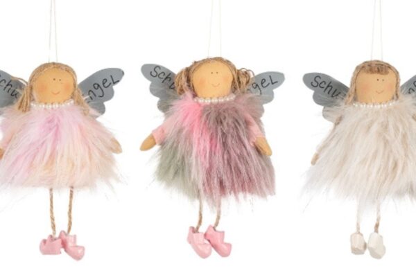 Baden Schutzengel Aufhänger Deko Engel Fellkleidchen