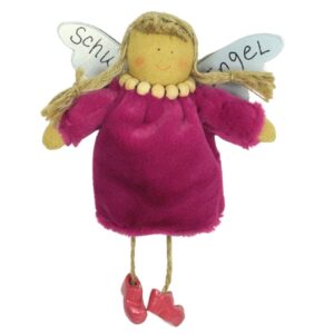 Baden Schutzengel Aufhänger Deko Engel Samtkleidchen Pink