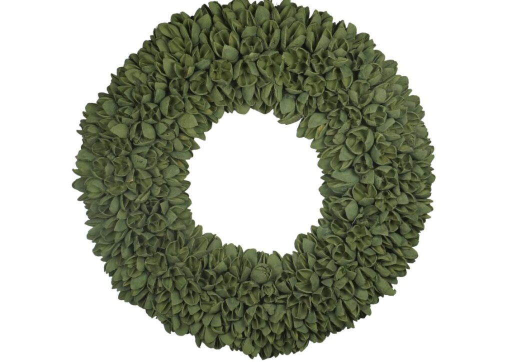 Couronne Dekokranz Naturkranz Handarbeit Bakuli Wreath Laurel Green Wash 30 cm ∅