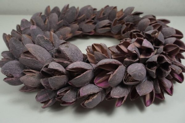 Couronne Dekokranz Naturkranz Handarbeit Bakuli Wreath Thin Mauve 20 cm ∅