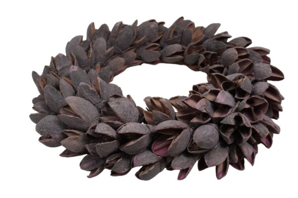 Couronne Dekokranz Naturkranz Handarbeit Bakuli Wreath Thin Mauve 20 cm ∅