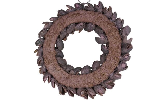 Couronne Dekokranz Naturkranz Handarbeit Bakuli Wreath Thin Mauve 20 cm ∅