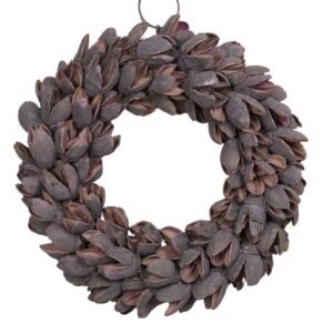 Couronne Dekokranz Naturkranz Handarbeit Bakuli Wreath Thin Mauve 20 cm ∅