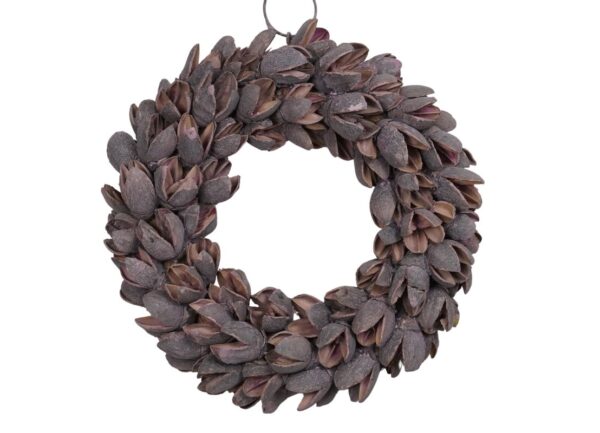 Couronne Dekokranz Naturkranz Handarbeit Bakuli Wreath Thin Mauve 20 cm ∅