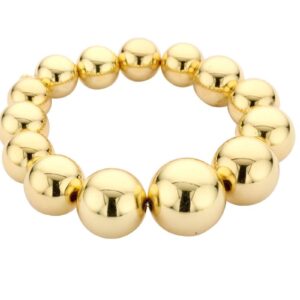 Biba Armband Polymer Perlen Gold 12-16mm Ø Biba Anhänger Gold
