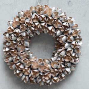 Couronne Dekokranz Naturkranz Handarbeit Bakuli Wreath Platinum 20 cm ∅