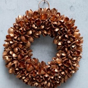 Couronne Dekokranz Naturkranz Handarbeit Bakuli Wreath Bronze 20 cm ∅