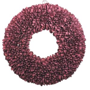 Couronne Dekokranz Naturkranz Handarbeit Bakuli Wreath Mauve 40 cm ∅