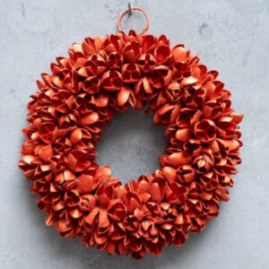 Couronne Dekokranz Naturkranz Handarbeit Bakuli Wreath Red deluxe 20 cm ∅
