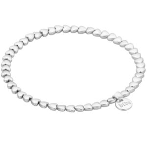 Biba Armband "Heart to Heart" Matt Silber Anhänger Matt Silber