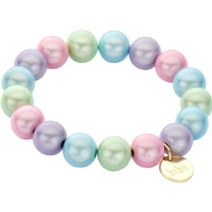 Biba Armband Polymer Perlen Pastell Mix 12mm Ø Biba Anhänger Gold