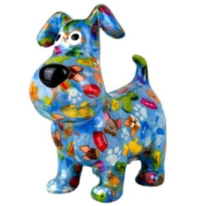 Pomme Pidou Spardose Money Bank Hund Hugo Funny Blue