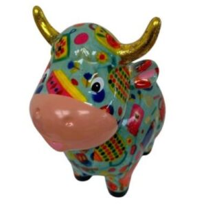 Pomme Pidou Spardose Money Bank Kuh Maggie Funny Blue