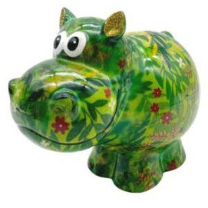 Pomme Pidou Spardose Money Bank Nilpferd Safari Green