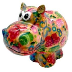 Pomme Pidou Spardose Money Bank Nilpferd Safari Rose