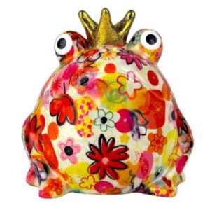 Pomme Pidou Spardose Spartier Money Bank Frosch Freddy Red Flower Gr. N