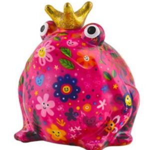 Pomme Pidou Spardose Money Bank Frosch Freddy Smiley Fun Pink Edition 