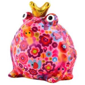 Pomme Pidou Spardose Money Bank Frosch Freddy Flower Power Pink Edition