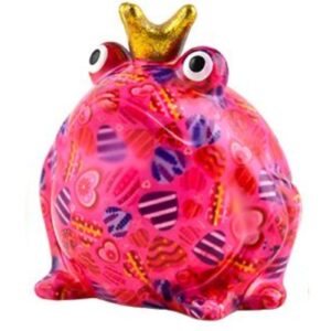 Pomme Pidou Spardose Money Bank Frosch Freddy Big Heart Pink Edition
