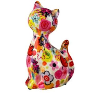Pomme Pidou Spardose Spartier Money Bank Katze Caramel Big Flower Gr. N