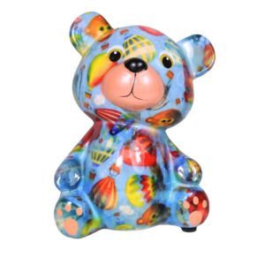 Pomme Pidou Spardose Spartier Money Bank Bär Toto Blue Ballon Gr. S