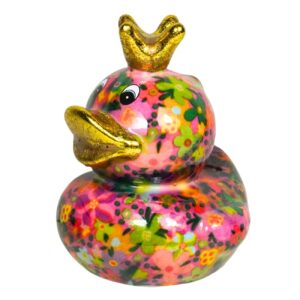 Pomme Pidou Spardose Spartier Money Bank Ente Ducky Rose Flower Gr. S