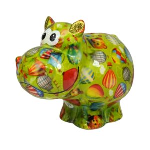 Pomme Pidou Spardose Spartier Money Bank Nilpferd Happy Hell Grün