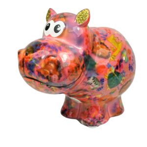 Pomme Pidou Spardose Spartier Money Bank Nilpferd Happy Rosa