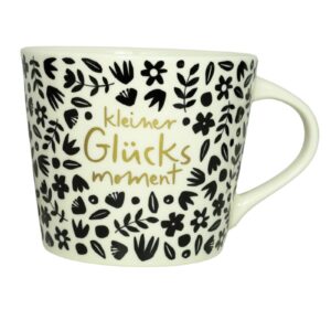 Grafik Werkstatt Henkelbecher Kaffeebecher Sprüchetasse Kleiner Glücksmoment