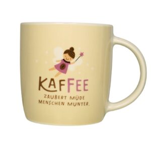 Grafik Werkstatt Henkelbecher Kaffeebecher Sprüchetasse Kaffee Zaubert Müde Menschen Munter