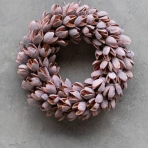 Couronne Dekokranz Wandkranz Naturkranz Handarbeit Bakuli Wreath Thin Powder Pink 20cm∅