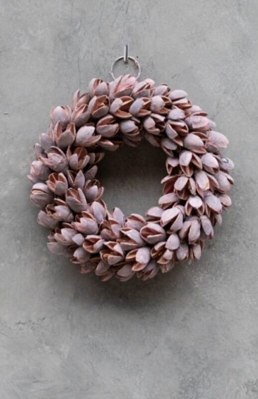 Couronne Dekokranz Wandkranz Naturkranz Handarbeit Bakuli Wreath Thin Powder Pink 20cm∅