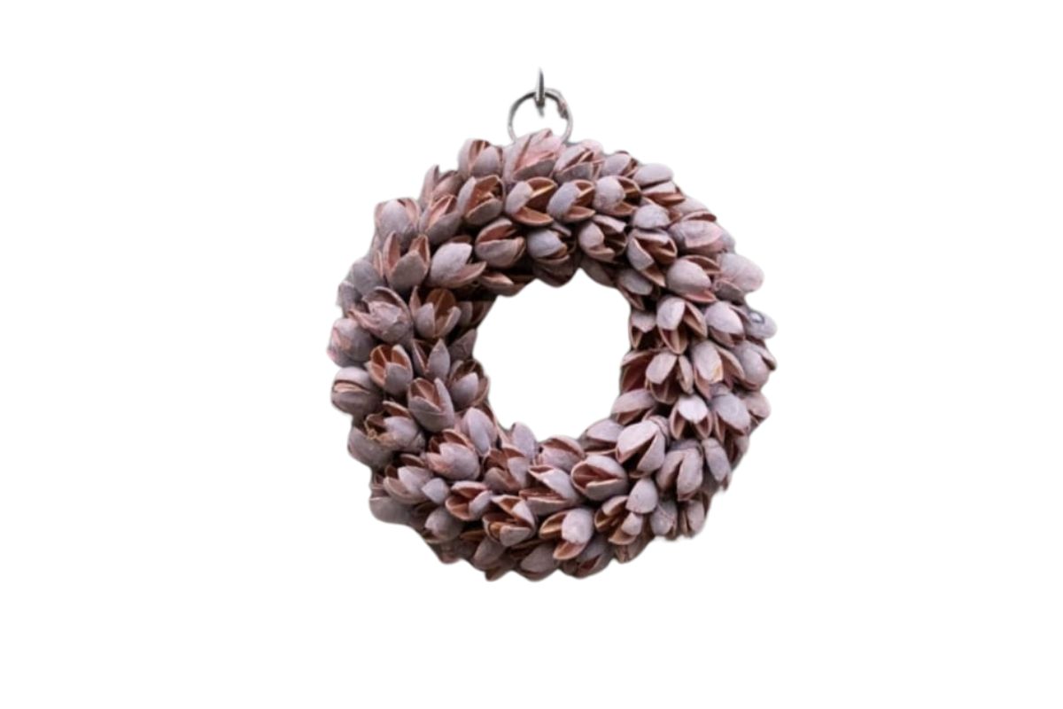 Couronne Dekokranz Wandkranz Naturkranz Handarbeit Bakuli Wreath Thin Powder Pink 20cm∅