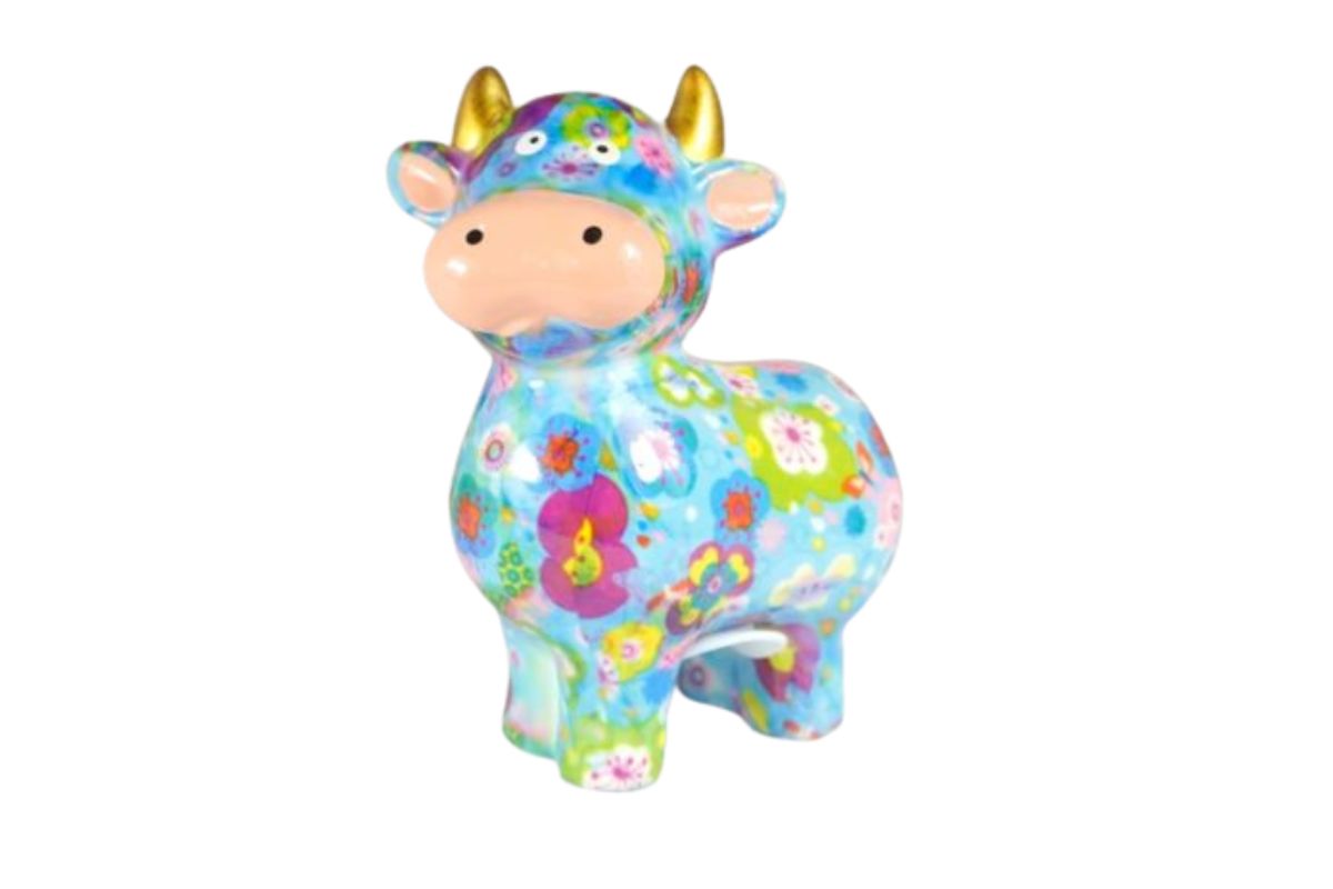 Pomme Pidou Spardose Money Bank Kuh Maggie Funny Blue