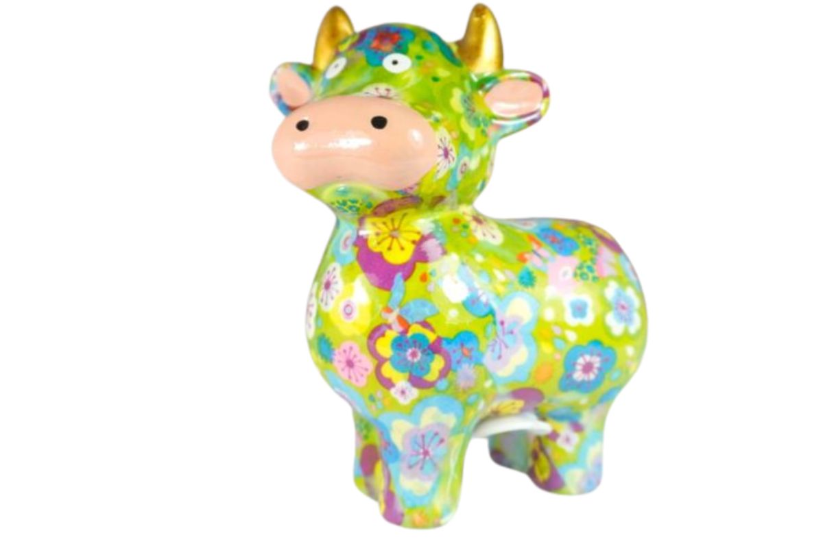 Pomme Pidou Spardose Money Bank Kuh Maggie Garden Green