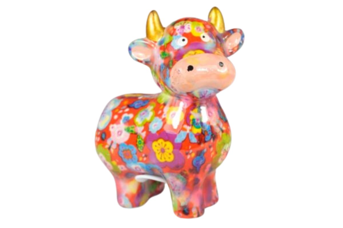 Pomme Pidou Spardose Money Bank Kuh Maggie Flower Rose