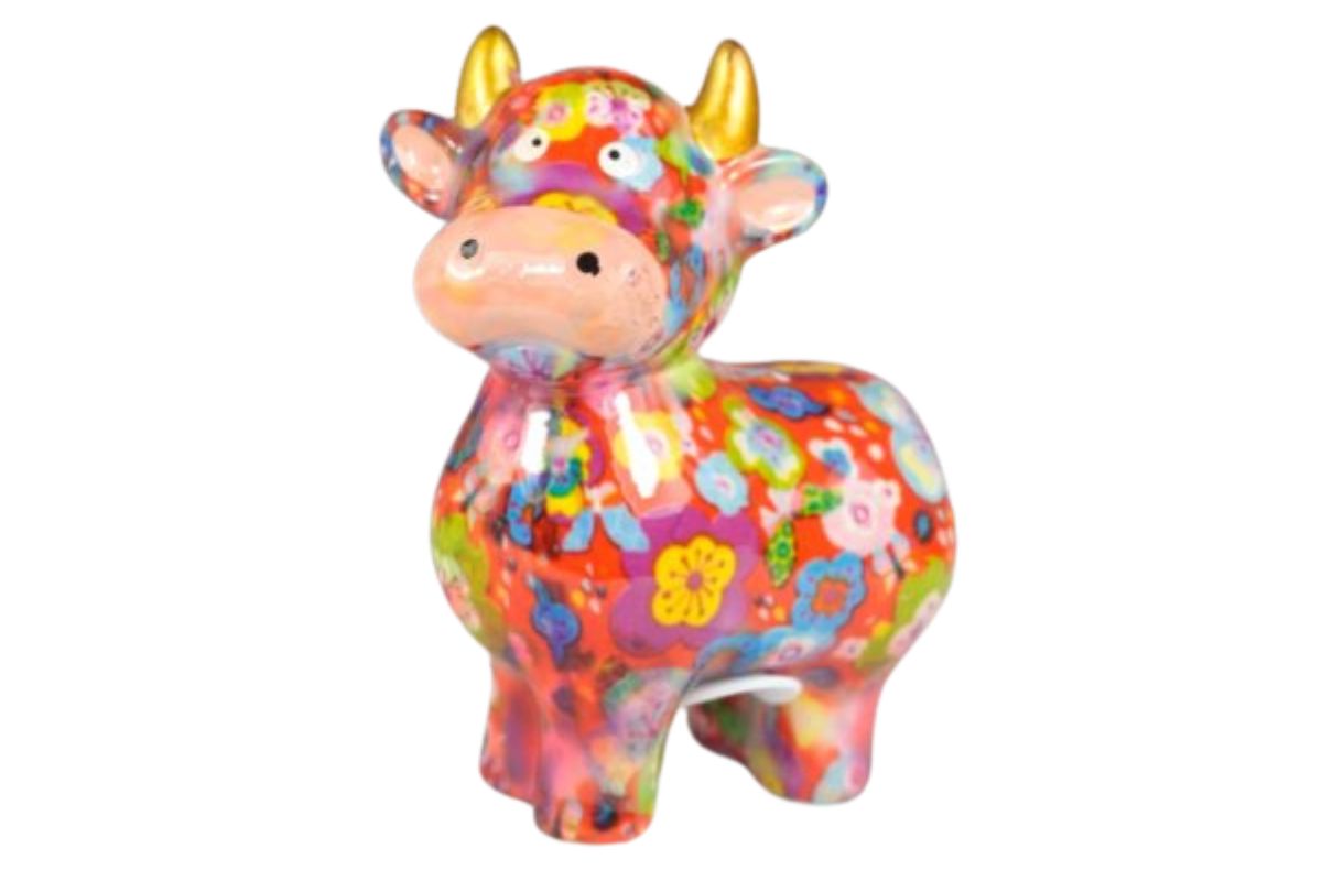 Pomme Pidou Spardose Money Bank Kuh Maggie Flower Rose