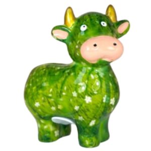 Pomme Pidou Spardose Money Bank Kuh Maggie Flower Green
