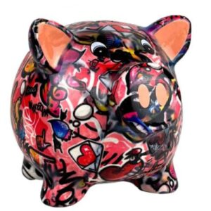 Pomme Pidou Spardose Spartier Money Bank Schwein Rosie Black Magic Design N