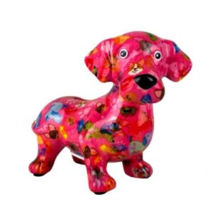 Pomme Pidou Spardose Spartier Money Bank Dackel Dennis Pink Design N
