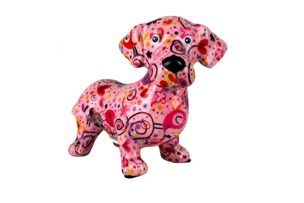 Pomme Pidou Spardose Spartier Money Bank Dackel Dennis Rose Design N