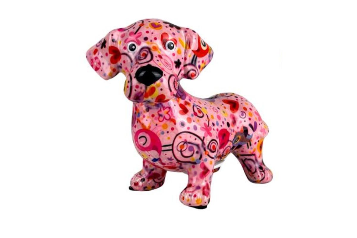 Pomme Pidou Spardose Spartier Money Bank Dackel Dennis Rose Design N